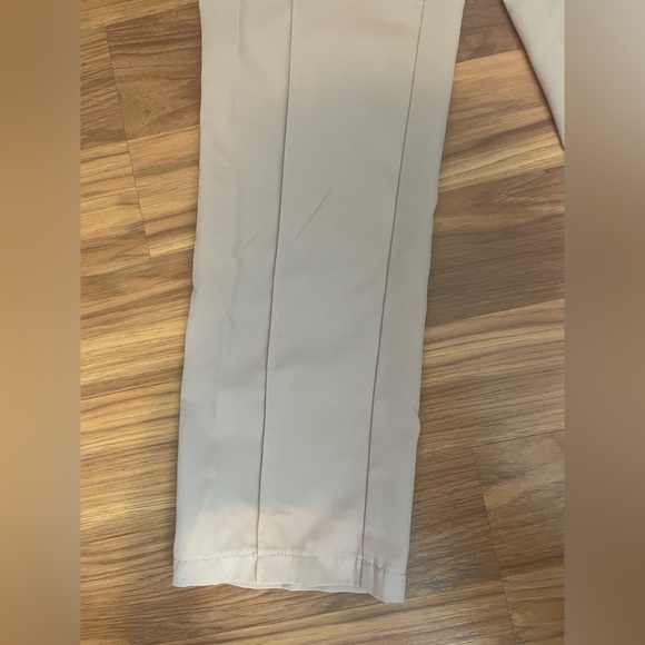 Khaki Petite Seam Detail Flare Leg Pants - Picture 5 of 9